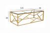 GY-CT2051214GOLD Стол журнальный прозр.стекло/золото 60*120*40см