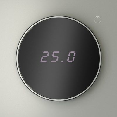 Терморегулятор электронный VOLTUM S70 с индикацией и датчиком, для теплого пола, (сталь)