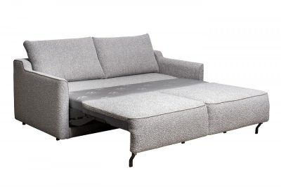 Диван Портофино(Portofino) 200 двухм раскл с кантом букле серый Orso-Ser+Enzo902