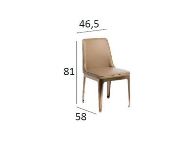 58DB-DC14802 Стул бежевый 46,5*58*81см