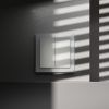 Перекрестный переключатель встраиваемый VOLTUM S70 двухклавишный 10А, (сталь)