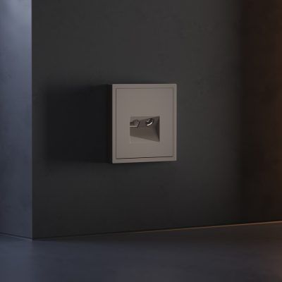Накладка для розетки TV+RJ45 кат. 6, S70 (капучино)