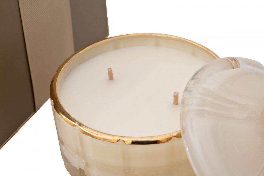 96CN-45015 Свеча ароматическая Светлая Ваниль (Blonde Vanilla) в вазе в упаковке 185 гр.