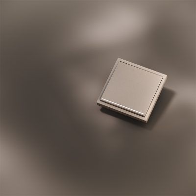 Клавиша для выключателя/переключателя одноклавишного с подсветкой, S70 Metal (платина)