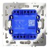 Проходной переключатель встраиваемый VOLTUM S70 двухклавишный 10А, (сталь)