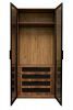 GD-10004-2 Шкаф Alto двухдверн c выдвижными ящиками, цвет дуб Барокко, дверцы стекло 100*57*228.5см