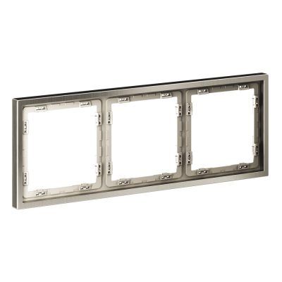 Рамка металлическая на 3 поста, S70 Metal (никель)