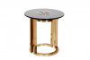 GD-ET002 Стол журнальный D'Oro Garda Decor черный мрам. d50*50см