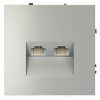 Розетка компьютерная встраиваемая VOLTUM S70 двойная RJ45+RJ45 кат.6, (сталь)