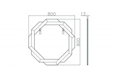 50SX-23008 Зеркало рама 8 граней 80*80*2см