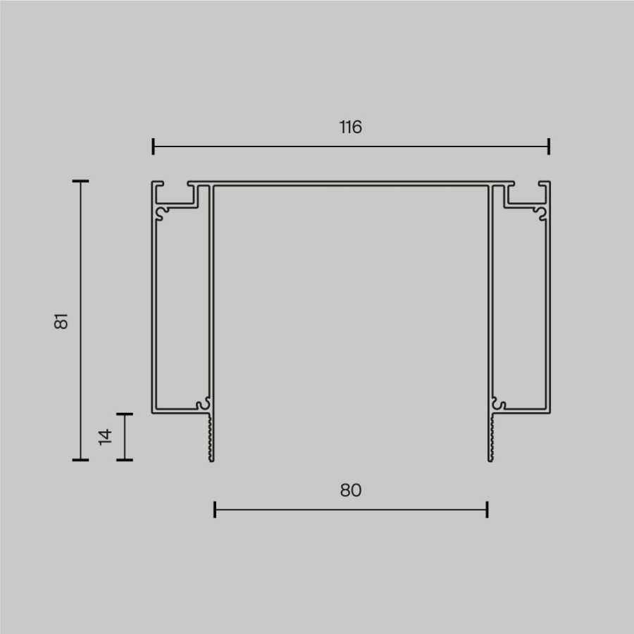 Профиль Technical ALM-11681-PL-B-2M