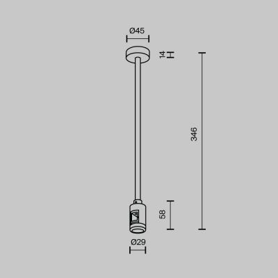 Комплектующие для систем освещения с токоведущими элементами Technical TRA158C-B1-BS