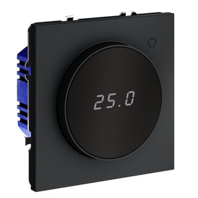 Терморегулятор электронный VOLTUM S70 с индикацией и датчиком, для теплого пола, (графит)