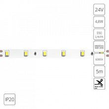 Светодиодная лента 24V 4,8W/m 6000К 5м IP20 Arte Lamp TAPE A2406008-03-6K