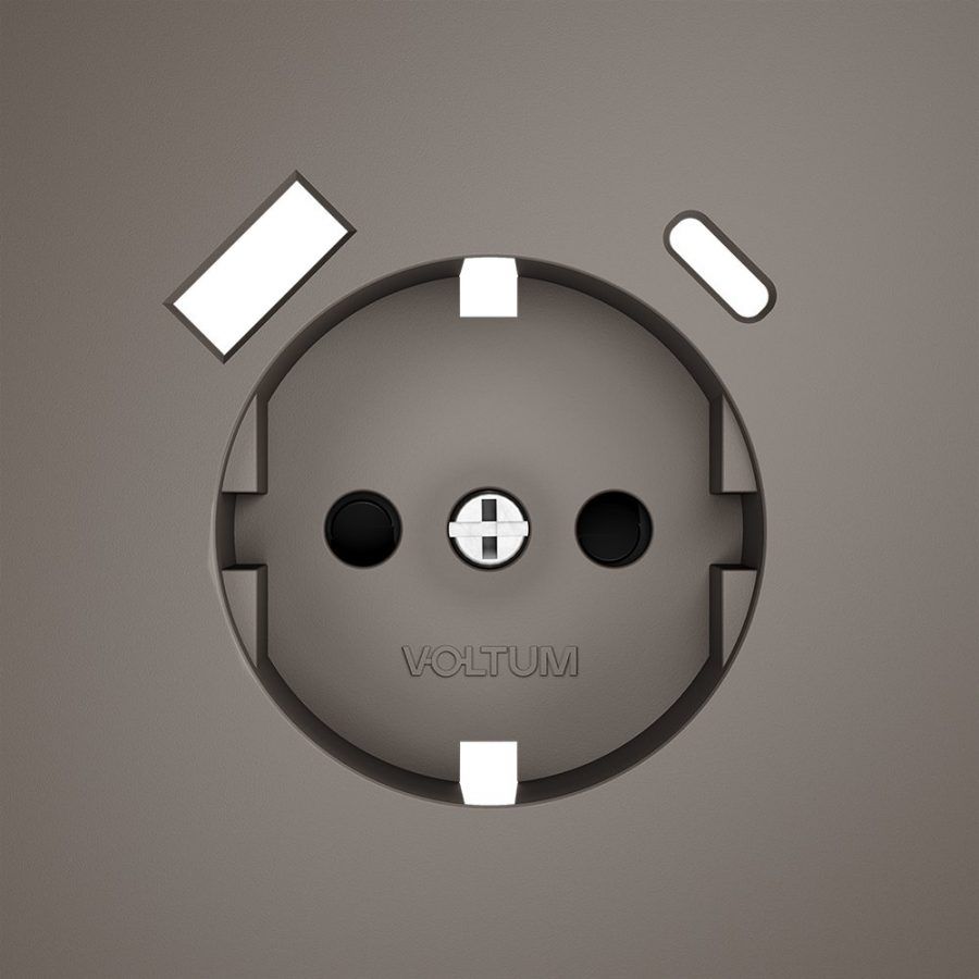 Накладка для розетки с заземлением и защитными шторками, с USB A+C, S70 (капучино)
