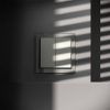 Выключатель встраиваемый VOLTUM S70 двухклавишный 10А, (сталь)