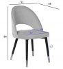 30C-1228F LPI Стул велюр пепельно-розовый 51*56*84см