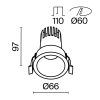 Встраиваемый светильник Technical DL116-10W-3K-B