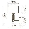 Настенный светильник (бра) Freya FR5491WL-01BS