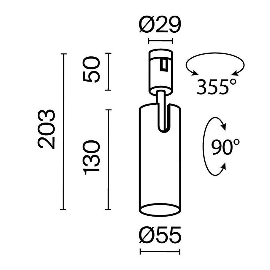 Трековый светильник Technical TR144-1-12W4K-W-B