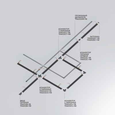 Шинопровод встраиваемый Technical TRX004-111W