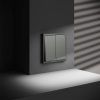 Выключатель встраиваемый VOLTUM S70 двухклавишный 10А, (титан)