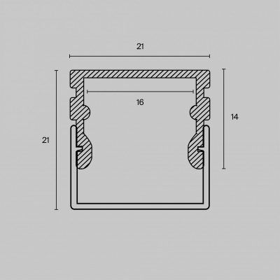Профиль Led Strip ALM007S-2M