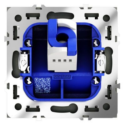 Розетка компьютерная встраиваемая VOLTUM S70 RJ45 кат.6, (черный матовый)