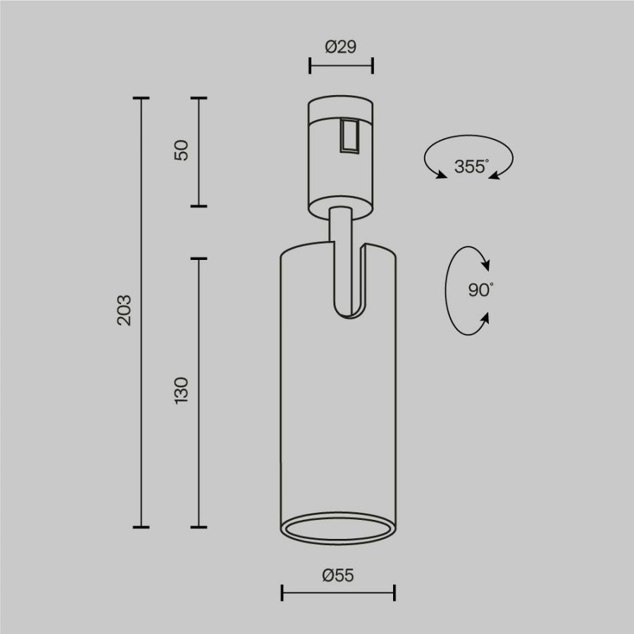 Трековый светильник Technical TR144-1-12W3K-W-PT