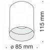 Потолочный светильник Technical C014CL-01W