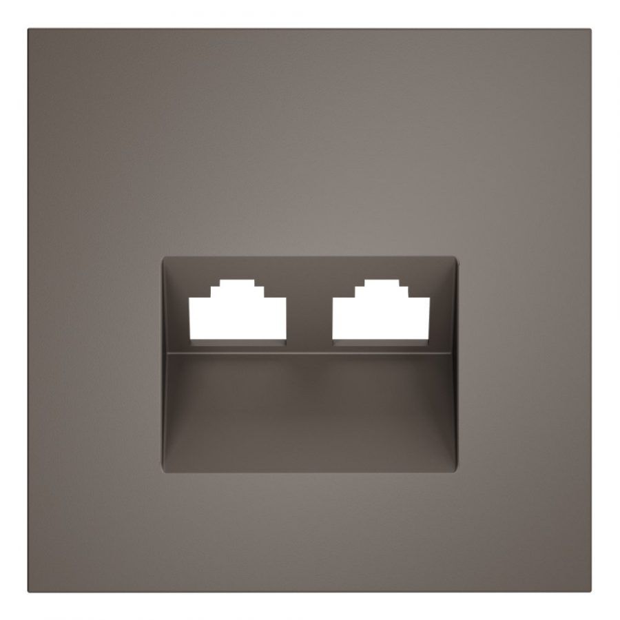 Накладка для розетки компьютерной двойной RJ45+RJ45 кат.6, S70 (капучино)