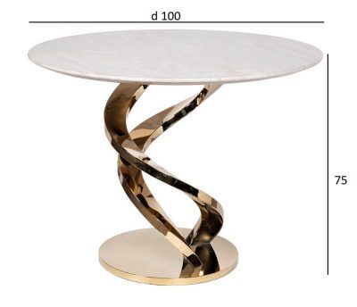 33FS-DT10075-PG Стол Капучино Роял (Cappucino Royal) d100*75см
