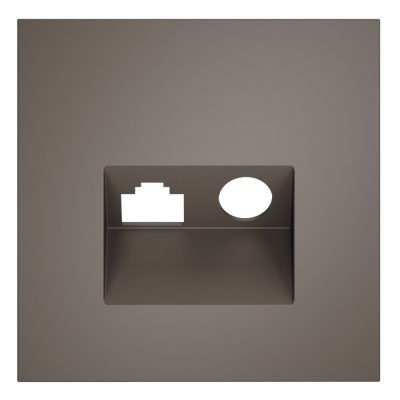 Накладка для розетки TV+RJ45 кат. 6, S70 (капучино)