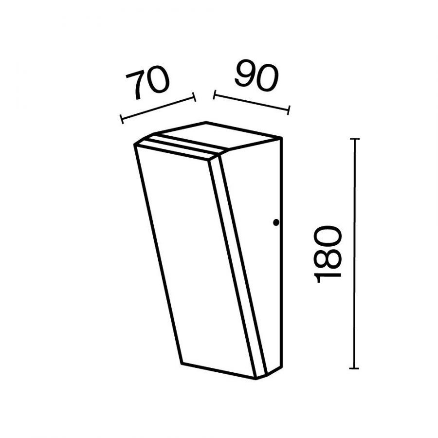 Уличный настенный светильник Outdoor O436WL-L10GF3K1