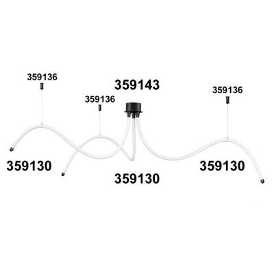 Подвесной комплект с 1 Novotech Ramo 359136