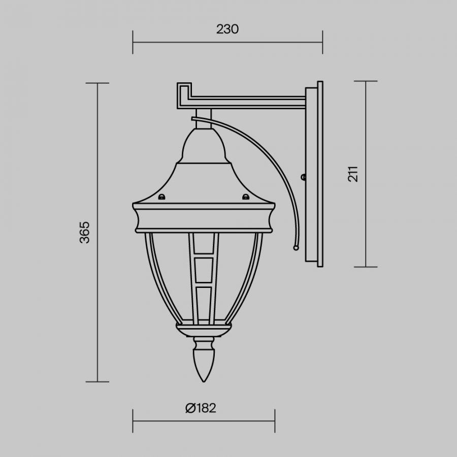 Уличный настенный светильник Outdoor O027WL-01B