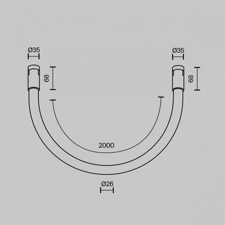 Трековый светильник Technical TR154-1-27W4K-PT