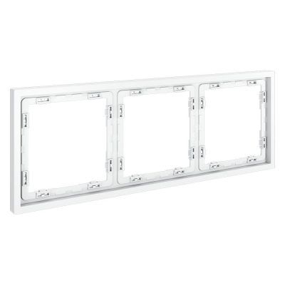 Рамка пластиковая VOLTUM S70 на 3 поста, (белый матовый)