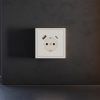 Накладка для розетки с заземлением и защитными шторками, с USB A+C, S70 (хлопок)