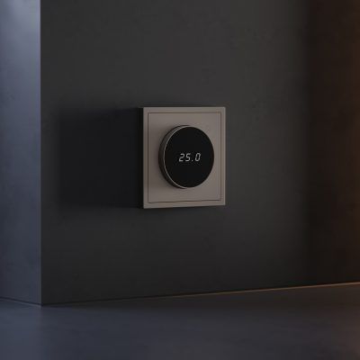 Терморегулятор электронный VOLTUM S70 с индикацией и датчиком, для теплого пола, (капучино)