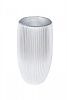 ZS2062-19SL Кашпо серебристое с полосками d26*49см