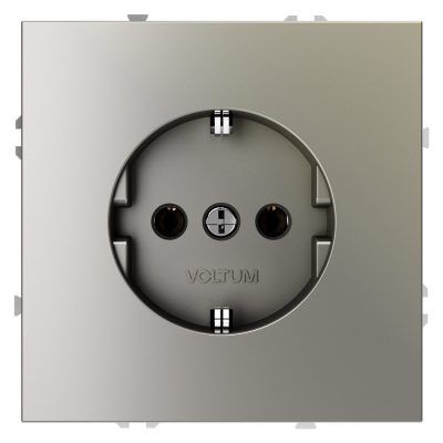 Розетка встраиваемая VOLTUM S70 с заземлением 16А, (шелк)