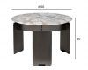 160KD-26501 Стол журнальный, мрамор Арабескато Корчия (Arabescato Corchia) d60*40см