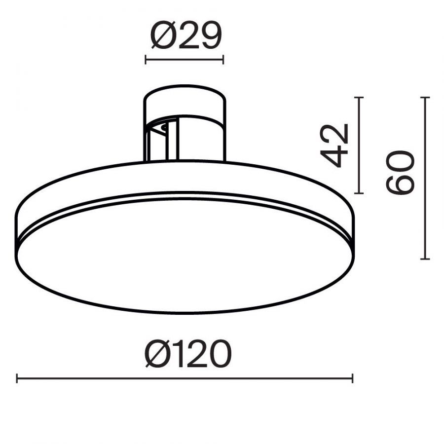Трековый светильник Technical TR152-1-7W3K-PT