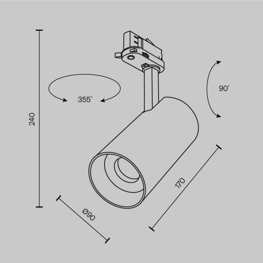Трековый светильник Technical TR197-3-40WCCT-M-W