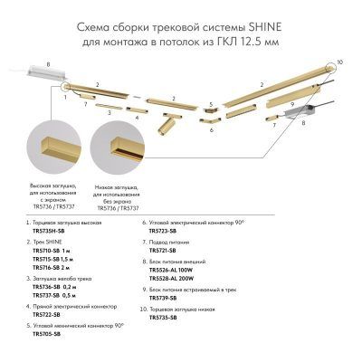 Шинопровод Denkirs SHINE HIDE TR5702-SB