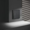 Выключатель встраиваемый VOLTUM S70 для жалюзи 10А, (графит)