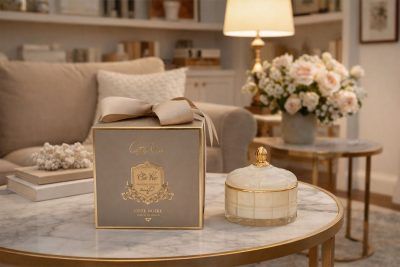 96CN-45015 Свеча ароматическая Светлая Ваниль (Blonde Vanilla) в вазе в упаковке 185 гр.