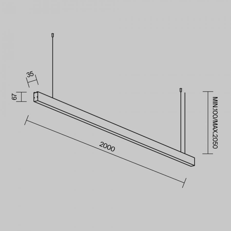 Линейный светильник Technical LL312048