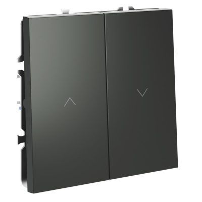 Выключатель встраиваемый VOLTUM S70 для жалюзи 10А, (титан)